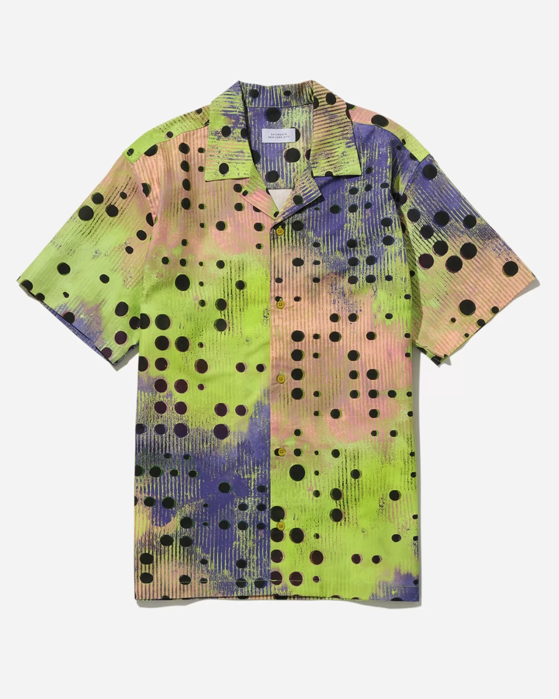 Men Saturdays NYC Canty Dots Short Sleeve Shirt