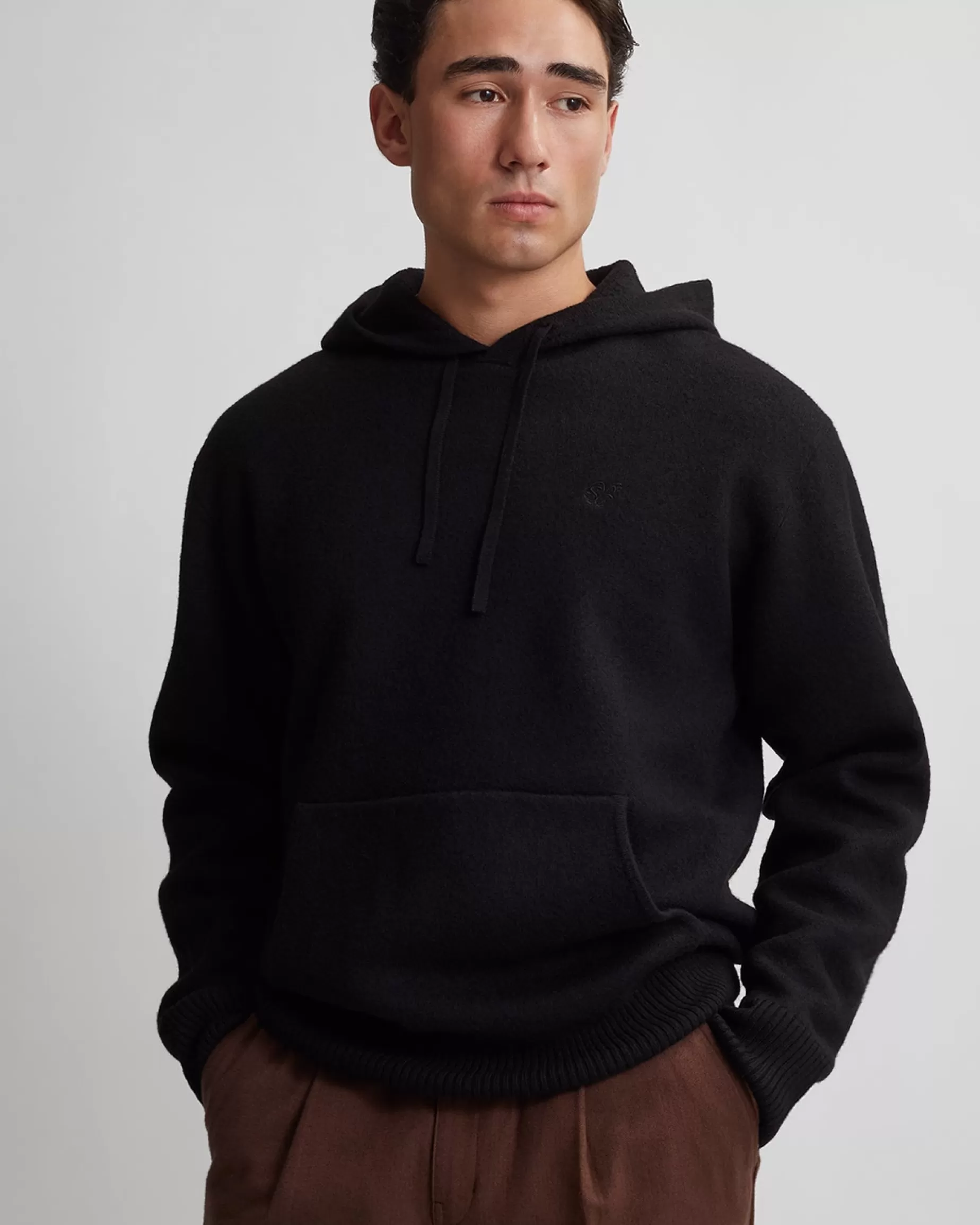 Men Saturdays NYC Ditch Boiled Wool Hoodie