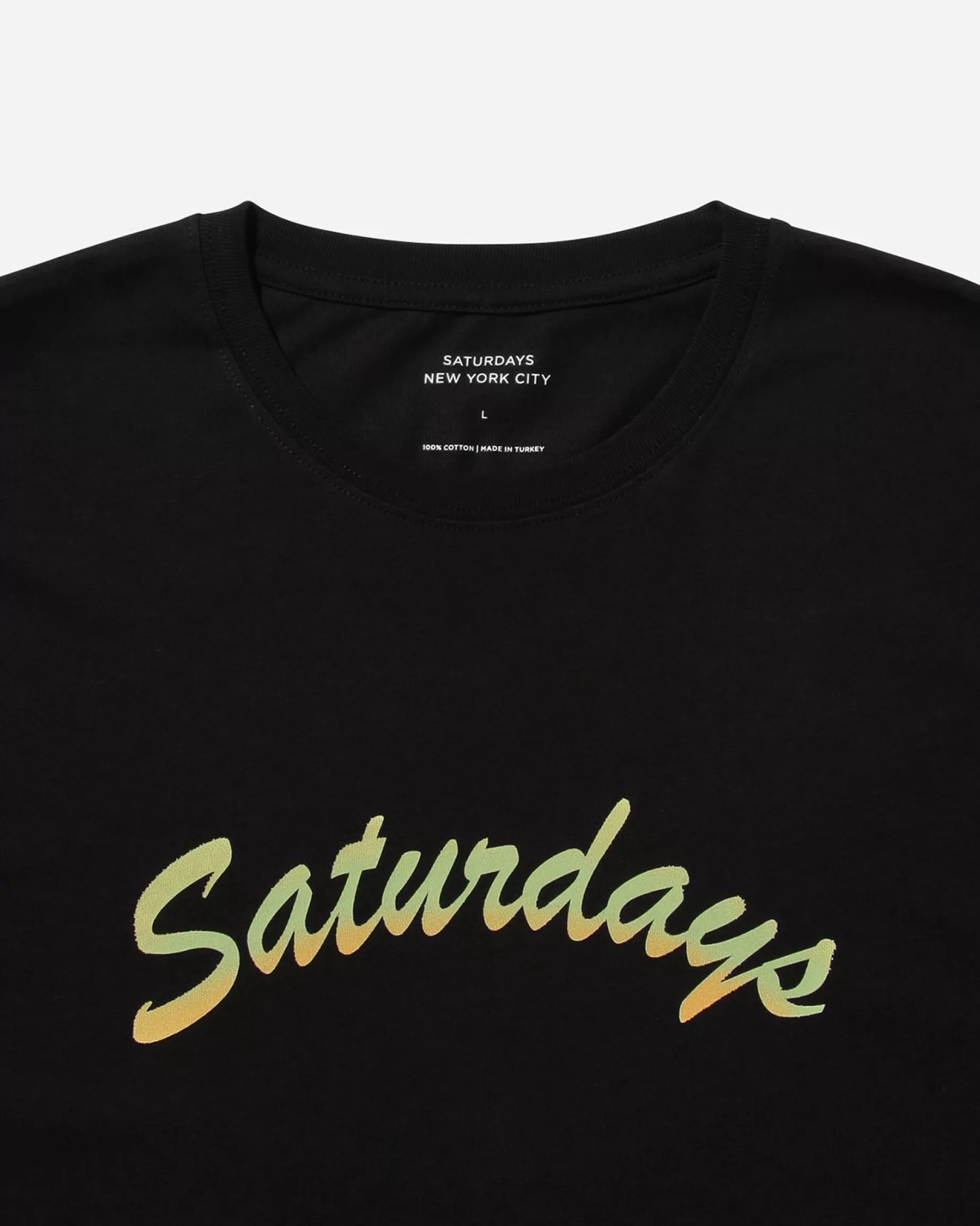 Men Saturdays NYC Horizon Script Standard Short Sleeve Tee