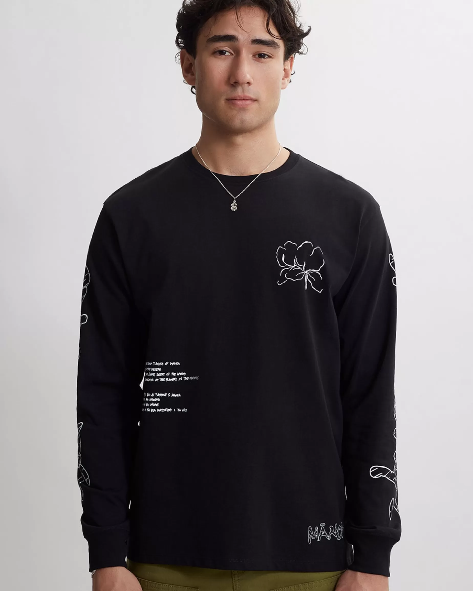 Men Saturdays NYC Manoa Patchwork Standard Long Sleeve Tee