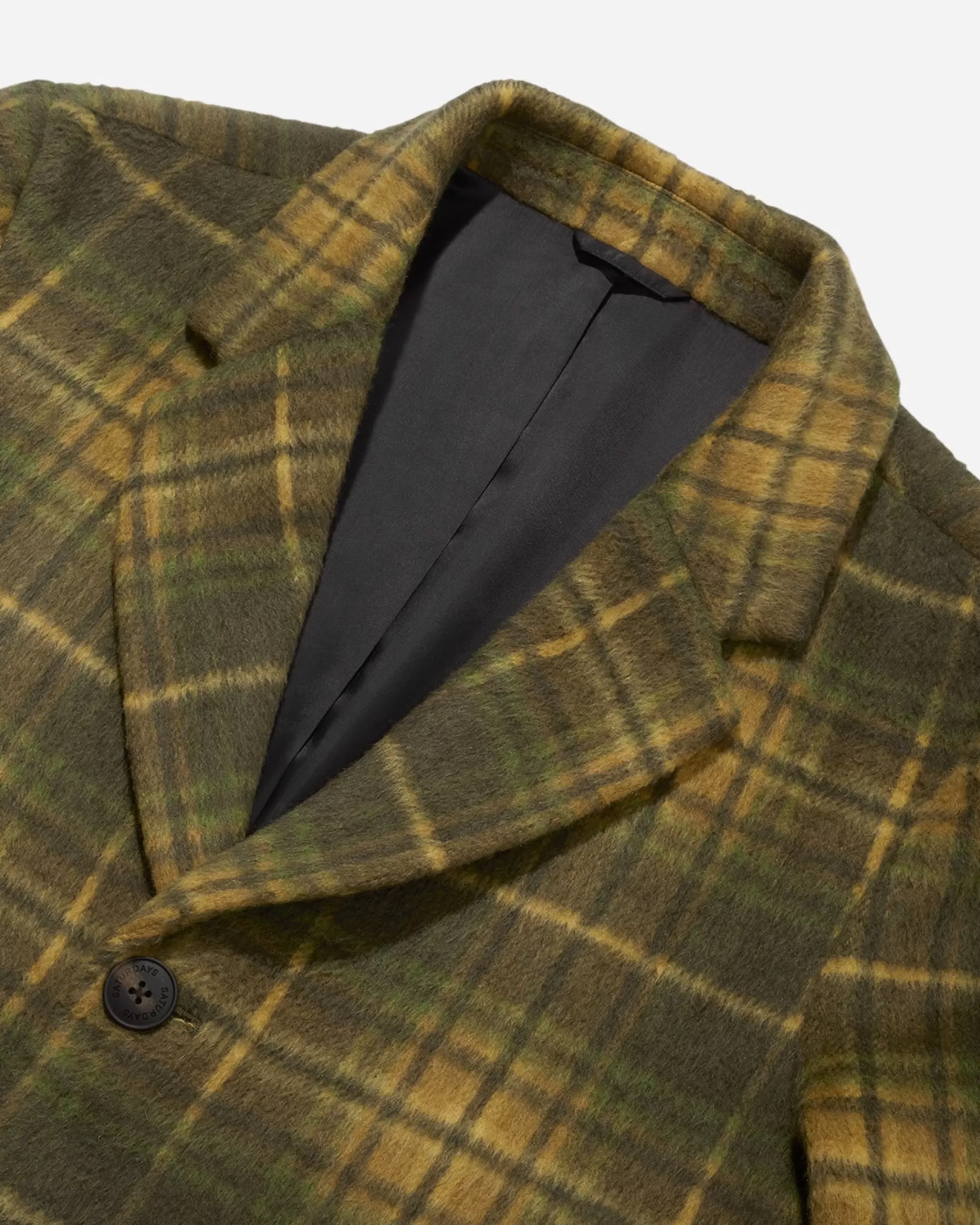 Men Saturdays NYC Morgan Plaid Overcoat