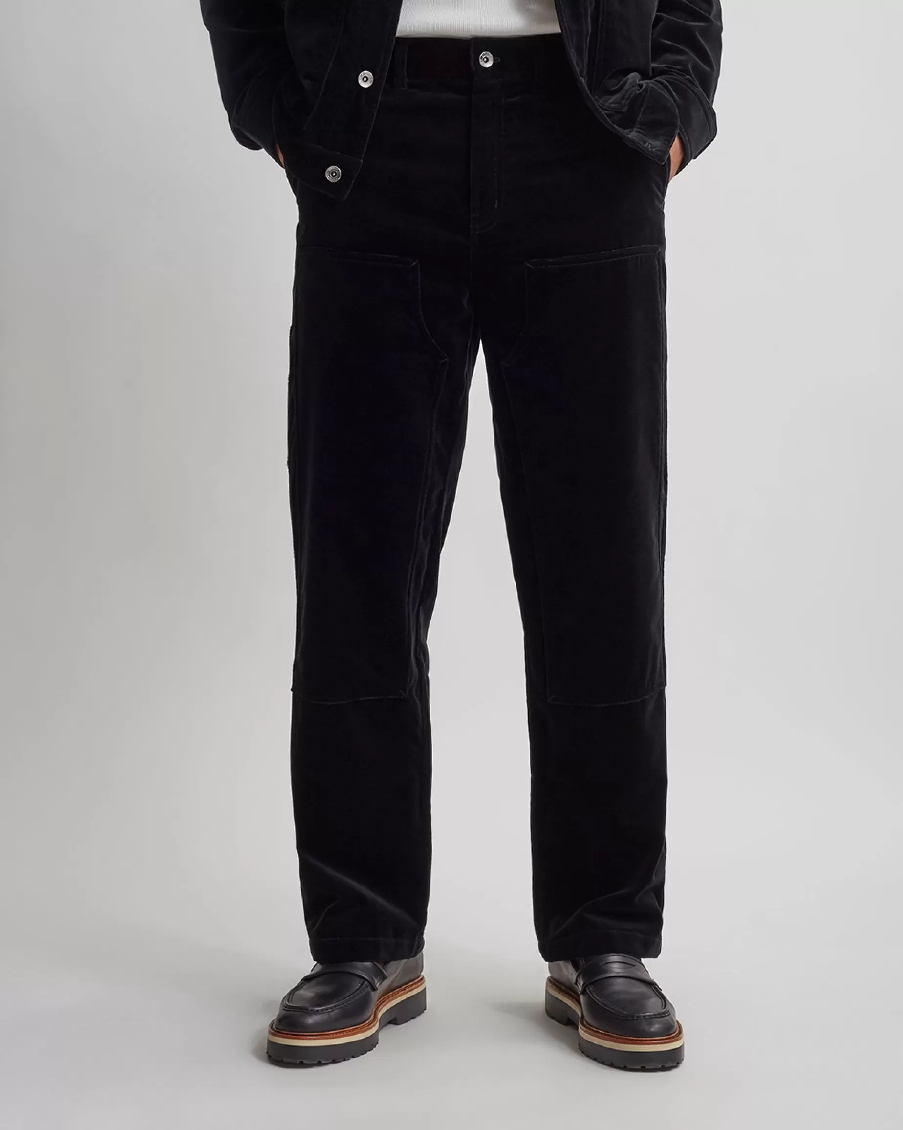 Men Saturdays NYC Morris Velvet Carpenter Pant