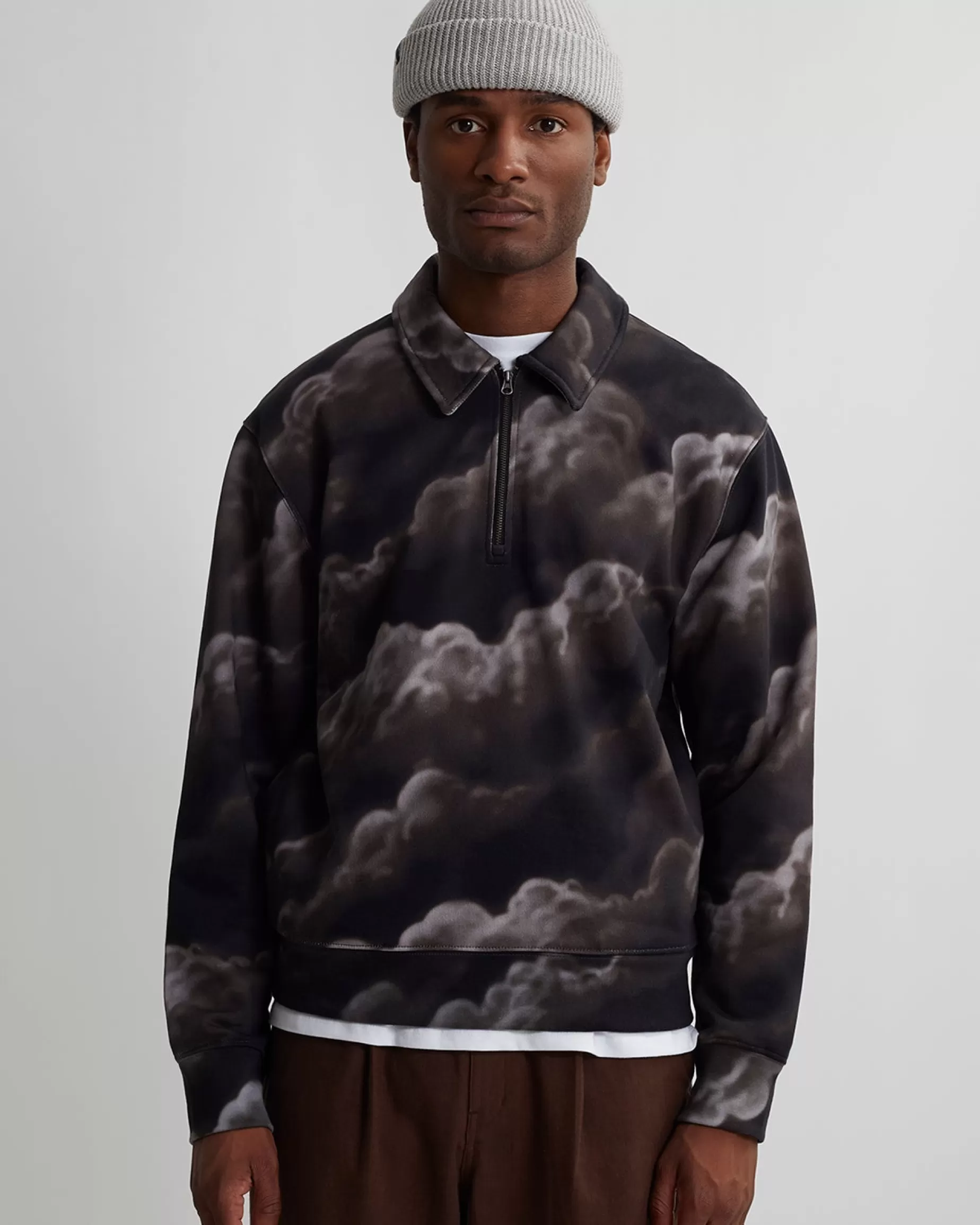 Men Saturdays NYC Mott Cloudscape Quarter Zip