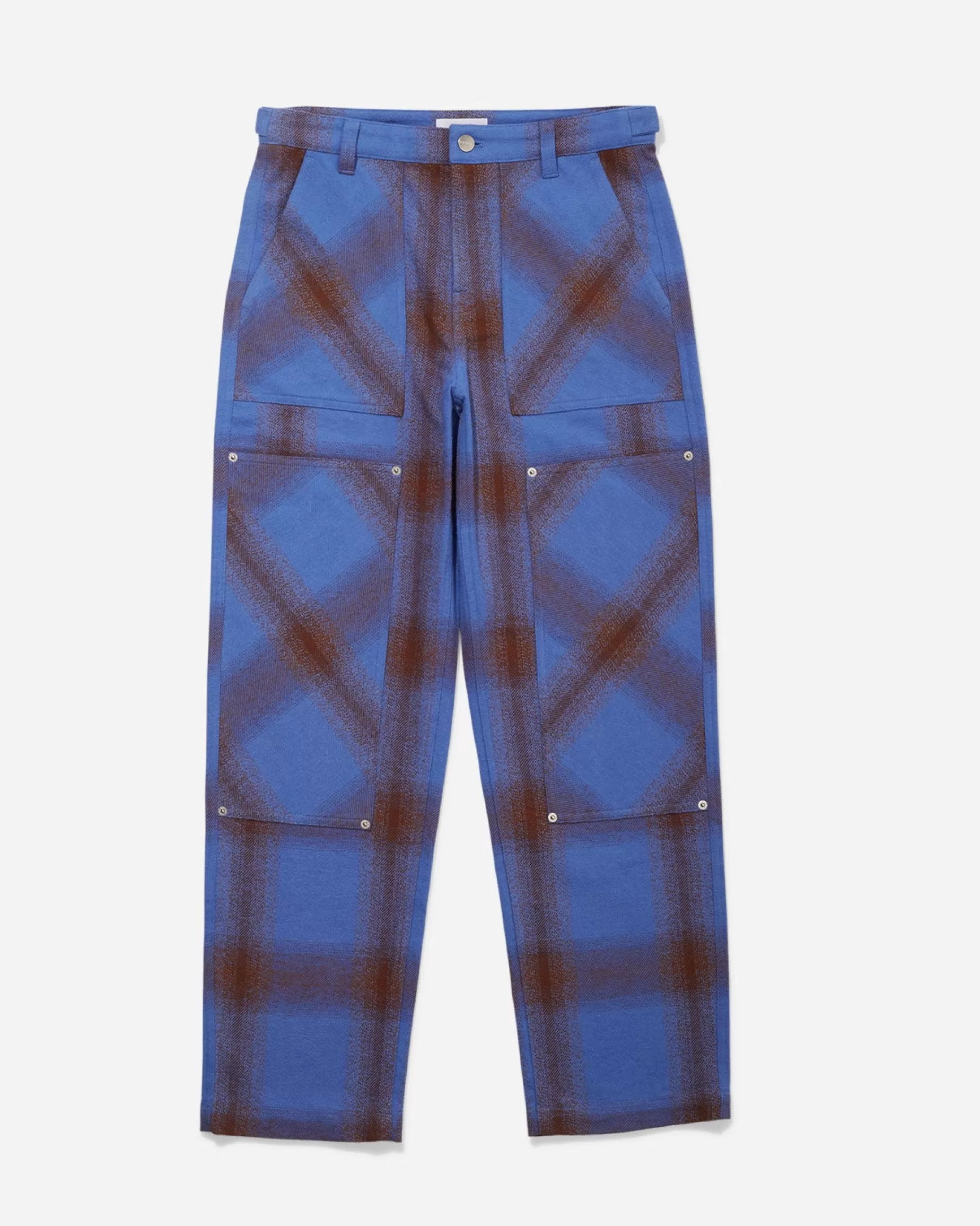 Women Saturdays NYC Mulberry Plaid Workwear Pant