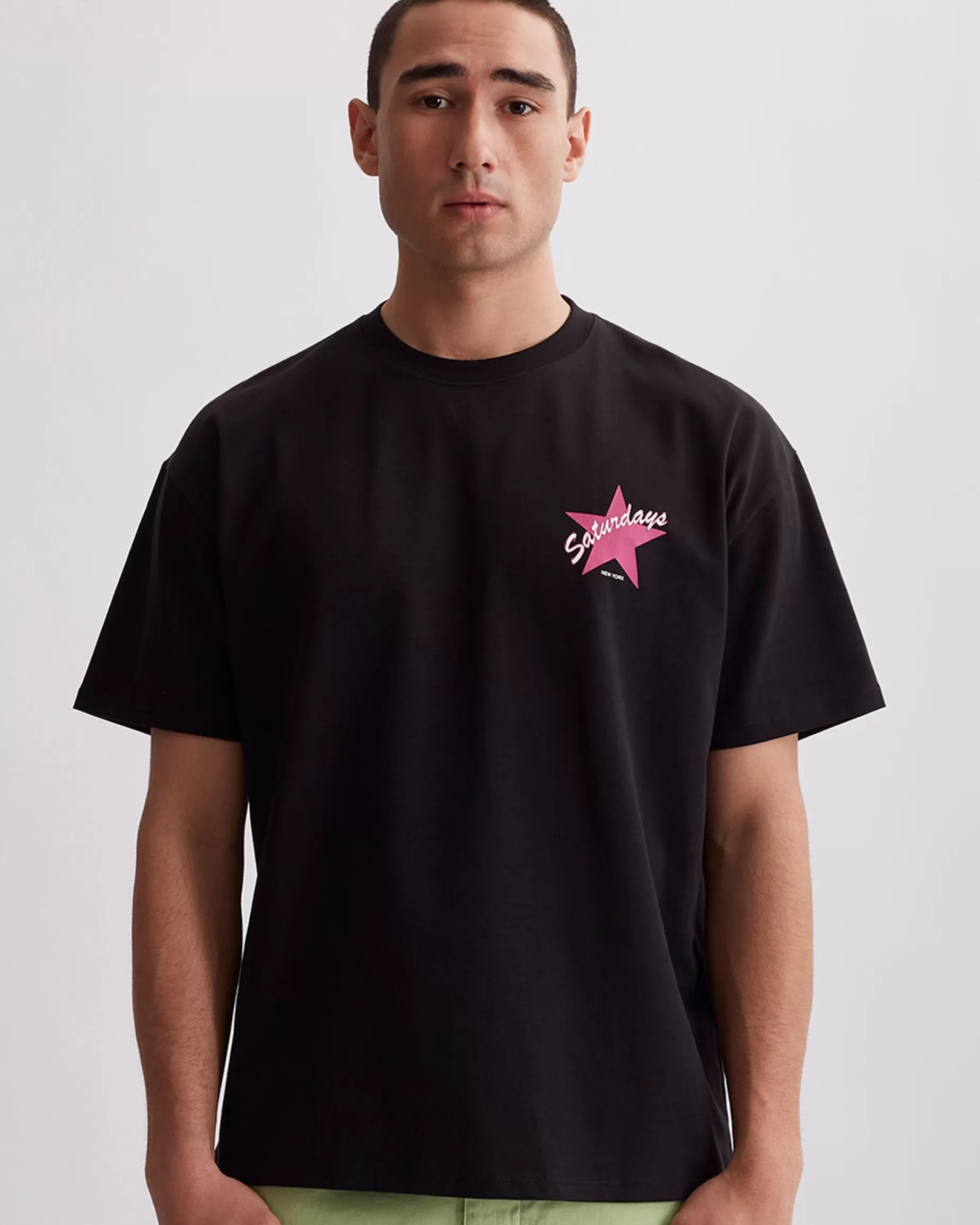 Men Saturdays NYC Saturdays Star Relaxed Short Sleeve Tee