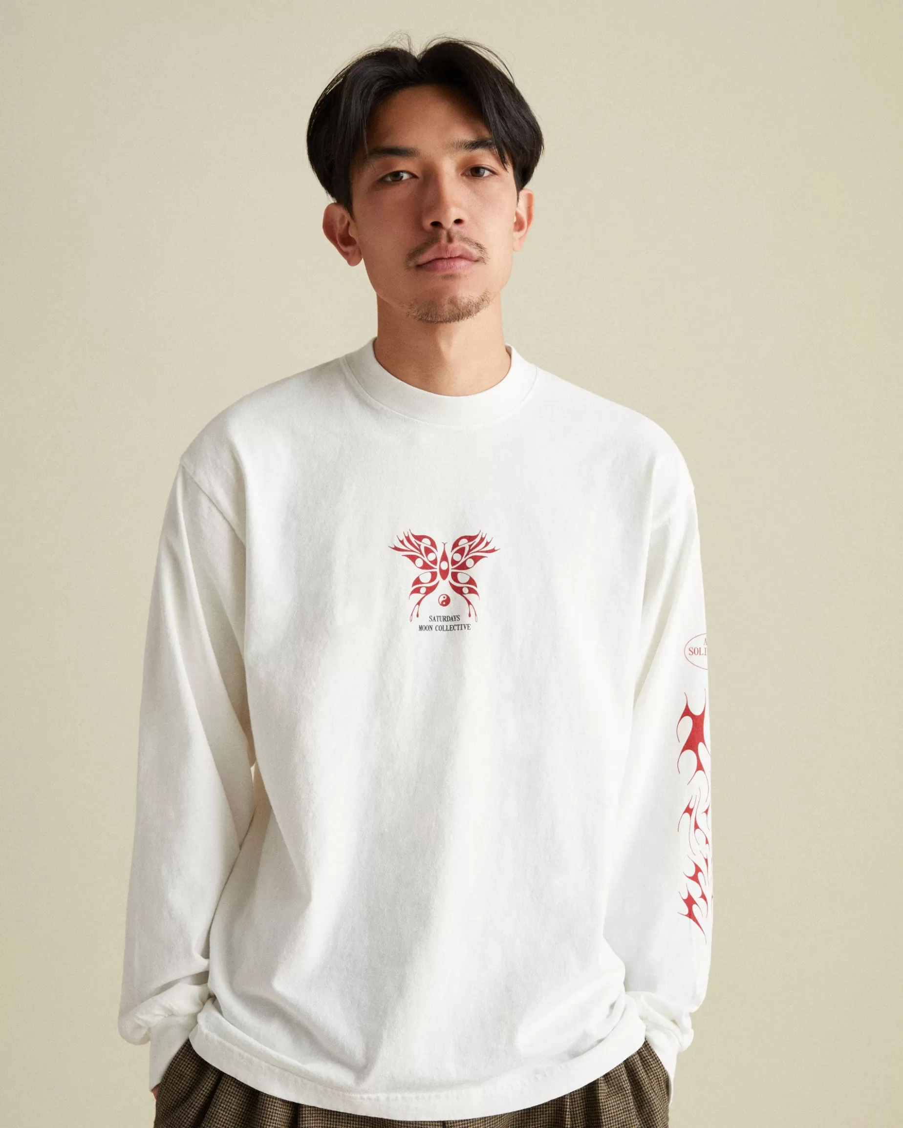 Men Saturdays NYC Snyc X Moon Collective Eyes Long Sleeve Tee