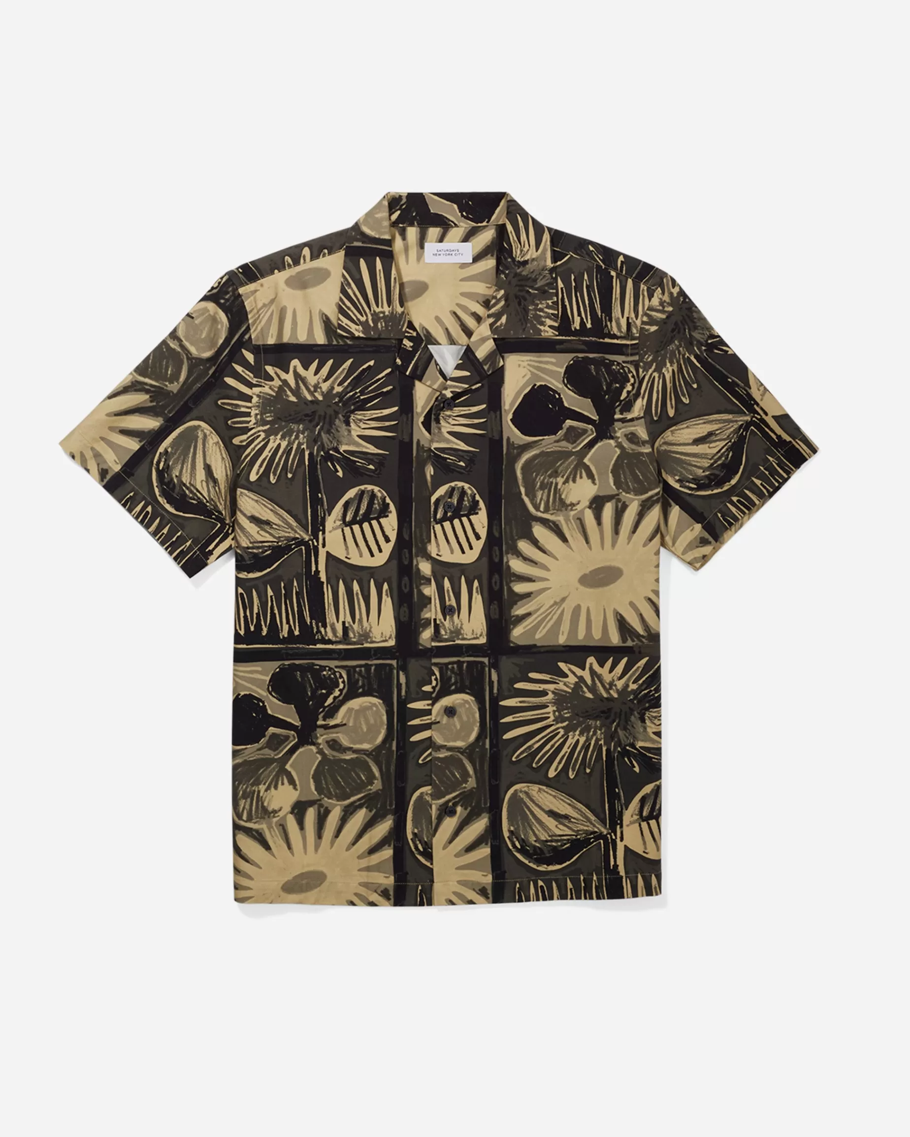 Men Saturdays NYC Summer Bloom Canty Short Sleeve Shirt