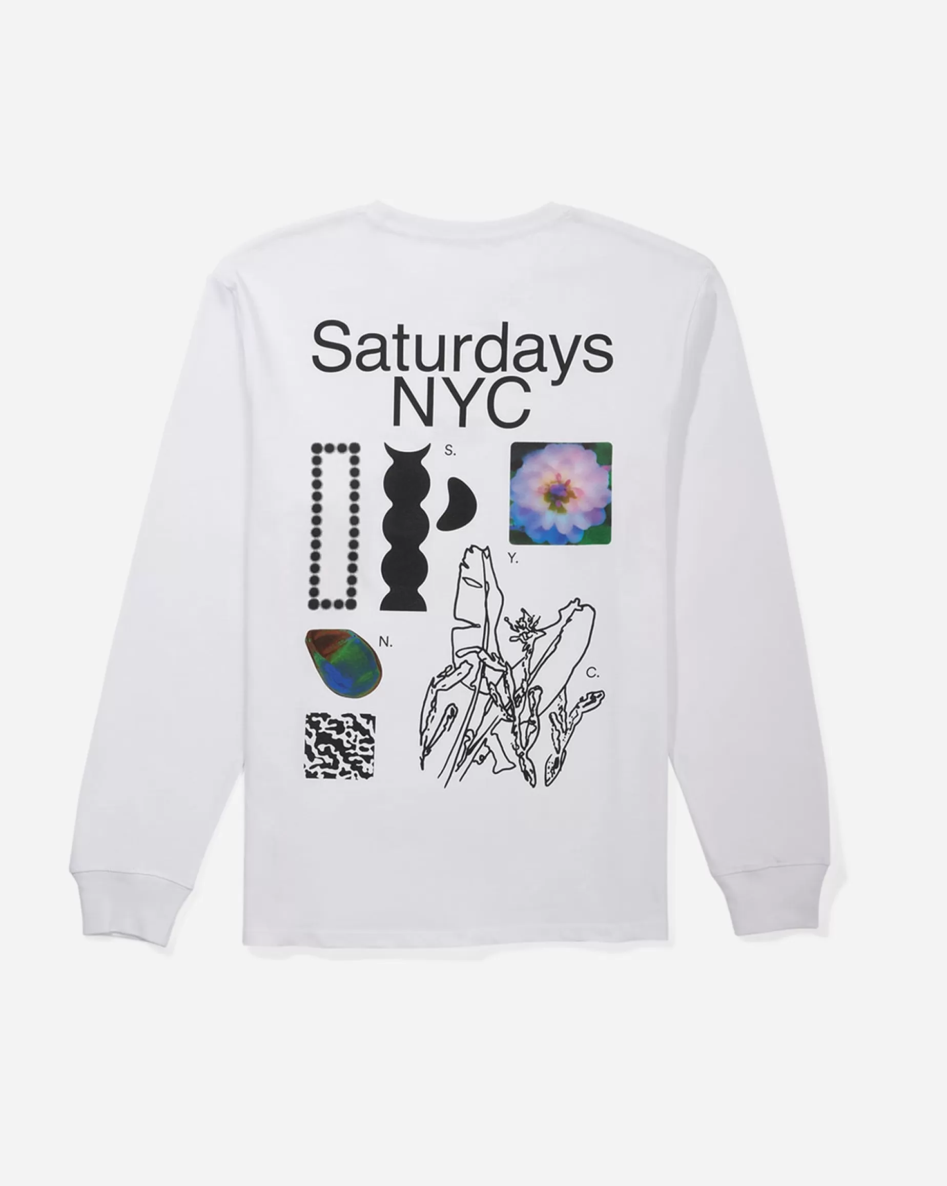 Men Saturdays NYC Techno Standard Long Sleeve Tee