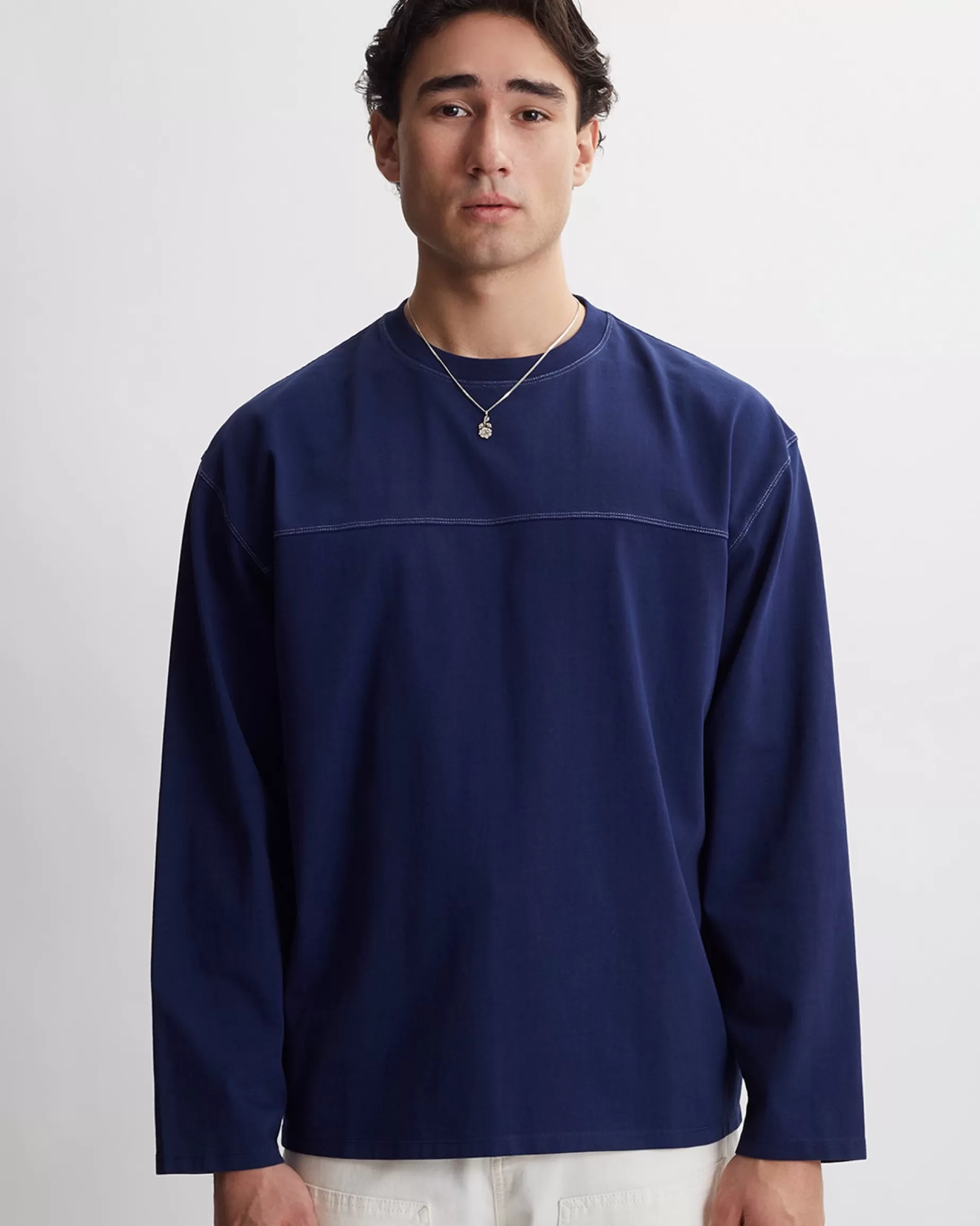 Men Saturdays NYC Varsity Relaxed Long Sleeve Tee