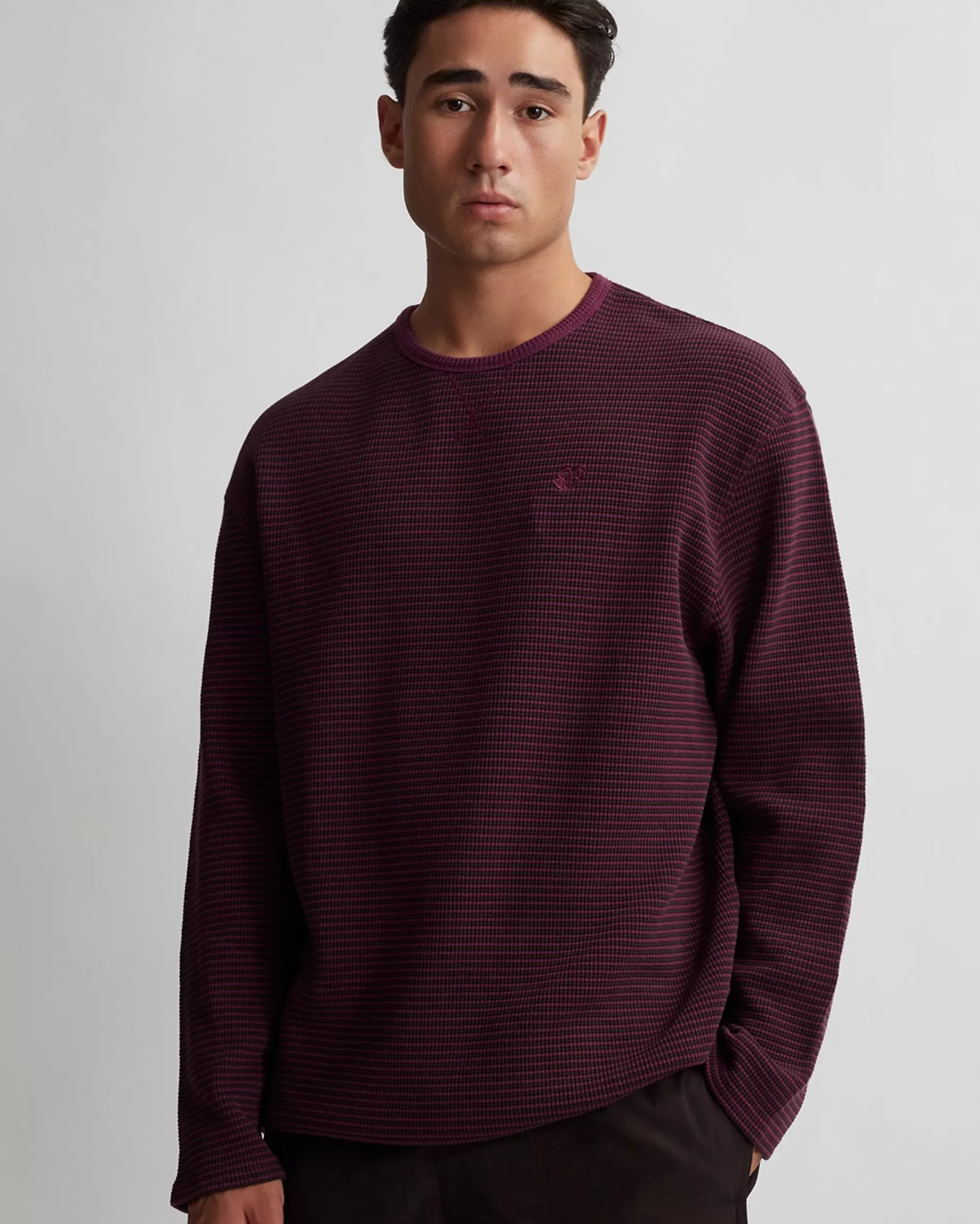 Men Saturdays NYC Waffle Relaxed Long Sleeve Tee